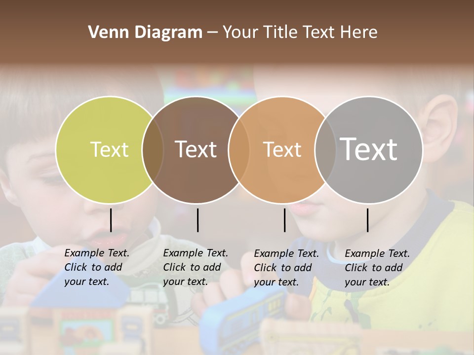Children In Kindergarten PowerPoint Template