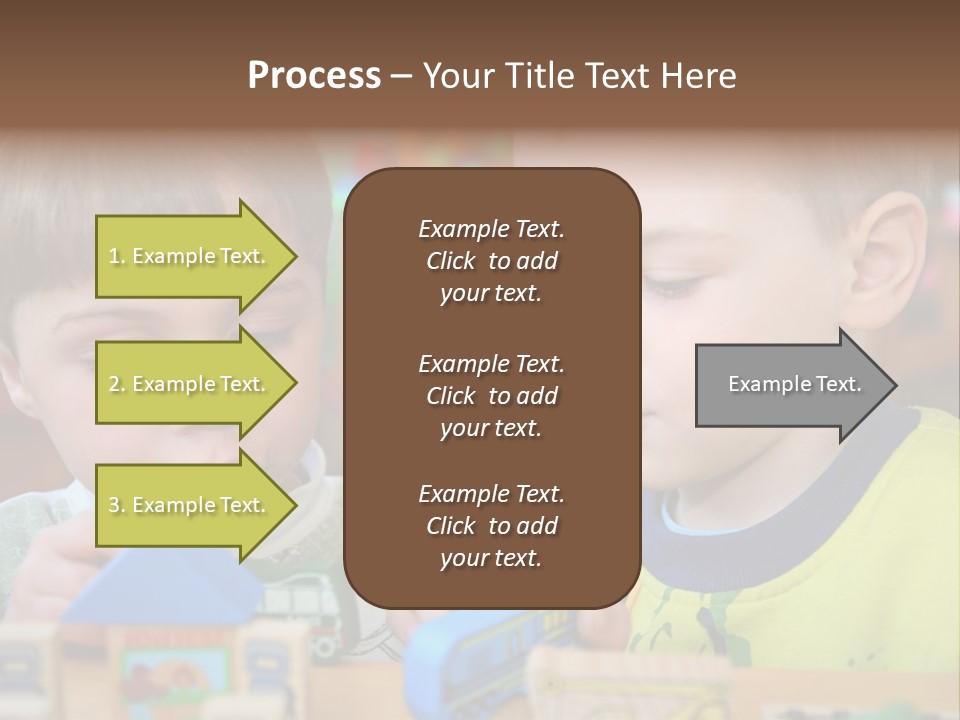 Children In Kindergarten PowerPoint Template