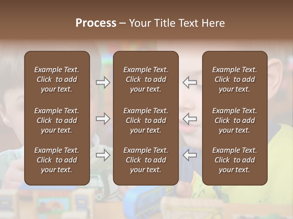 Children In Kindergarten PowerPoint Template