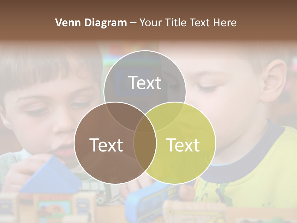 Children In Kindergarten PowerPoint Template