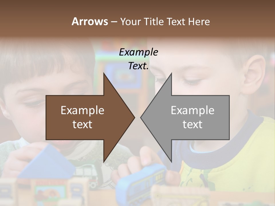 Children In Kindergarten PowerPoint Template