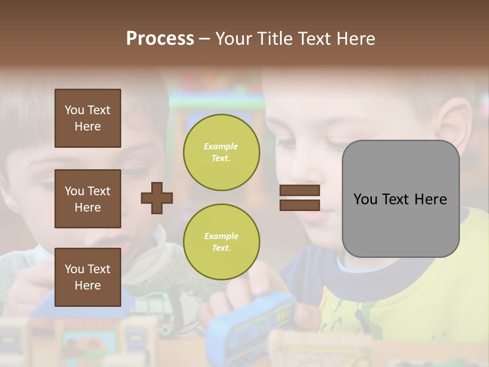 Children In Kindergarten PowerPoint Template