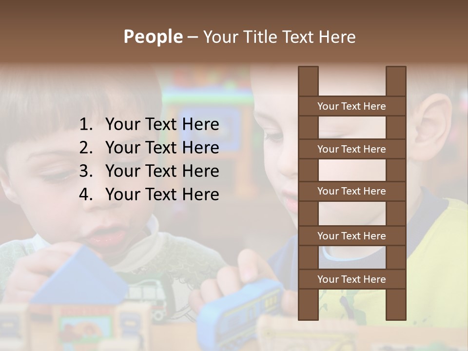 Children In Kindergarten PowerPoint Template