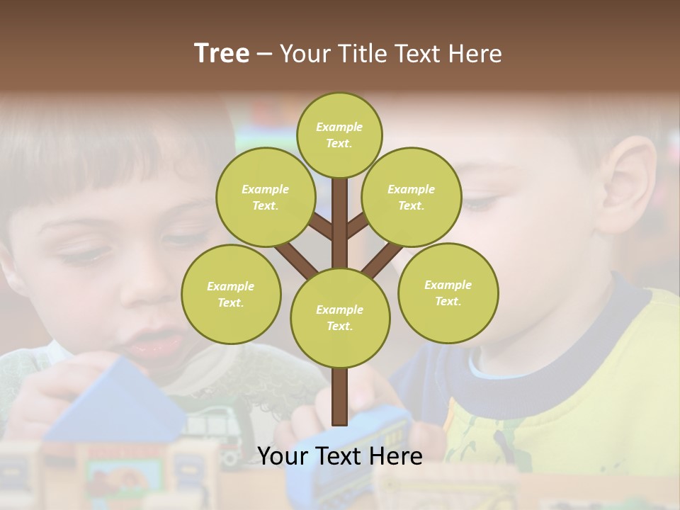 Children In Kindergarten PowerPoint Template