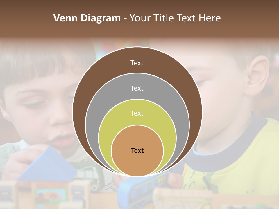 Children In Kindergarten PowerPoint Template