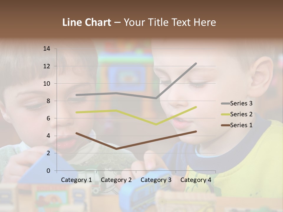 Children In Kindergarten PowerPoint Template