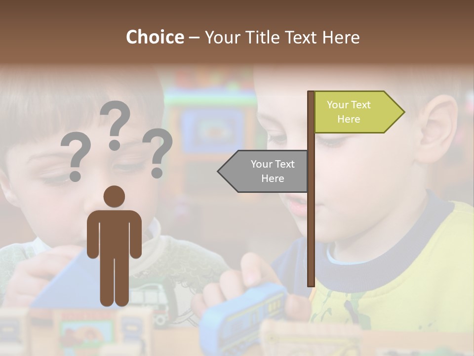 Children In Kindergarten PowerPoint Template