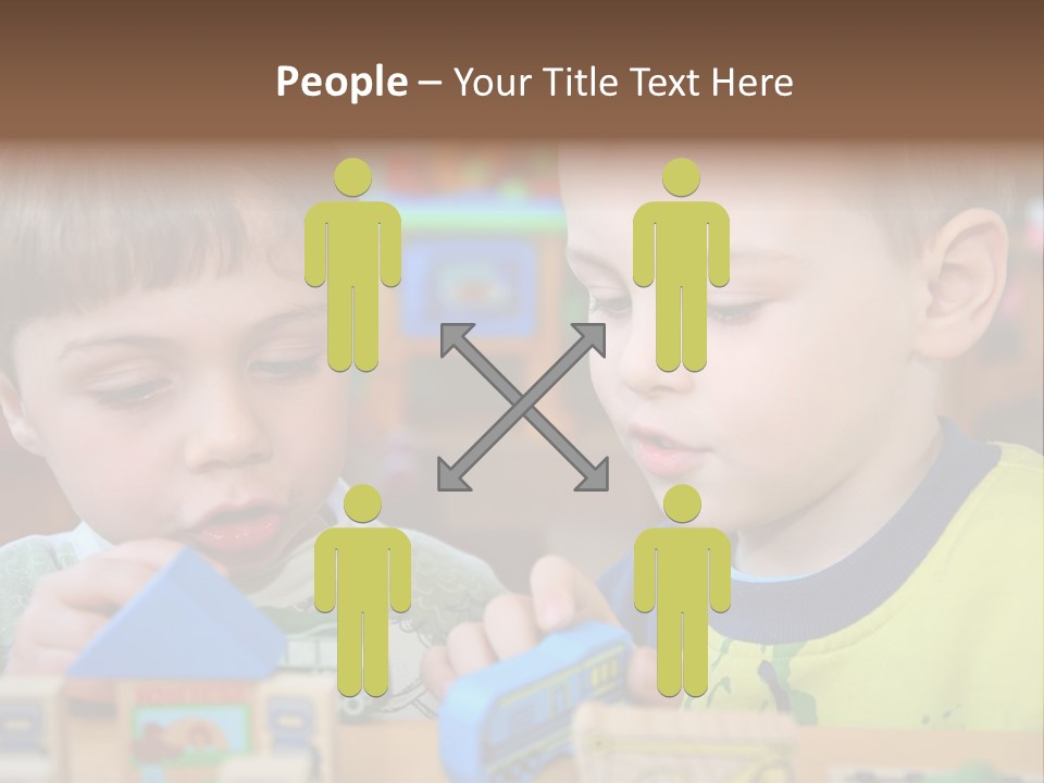 Children In Kindergarten PowerPoint Template