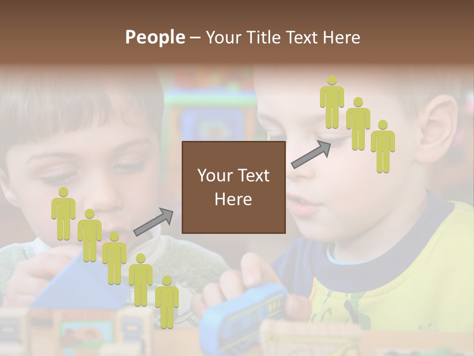 Children In Kindergarten PowerPoint Template