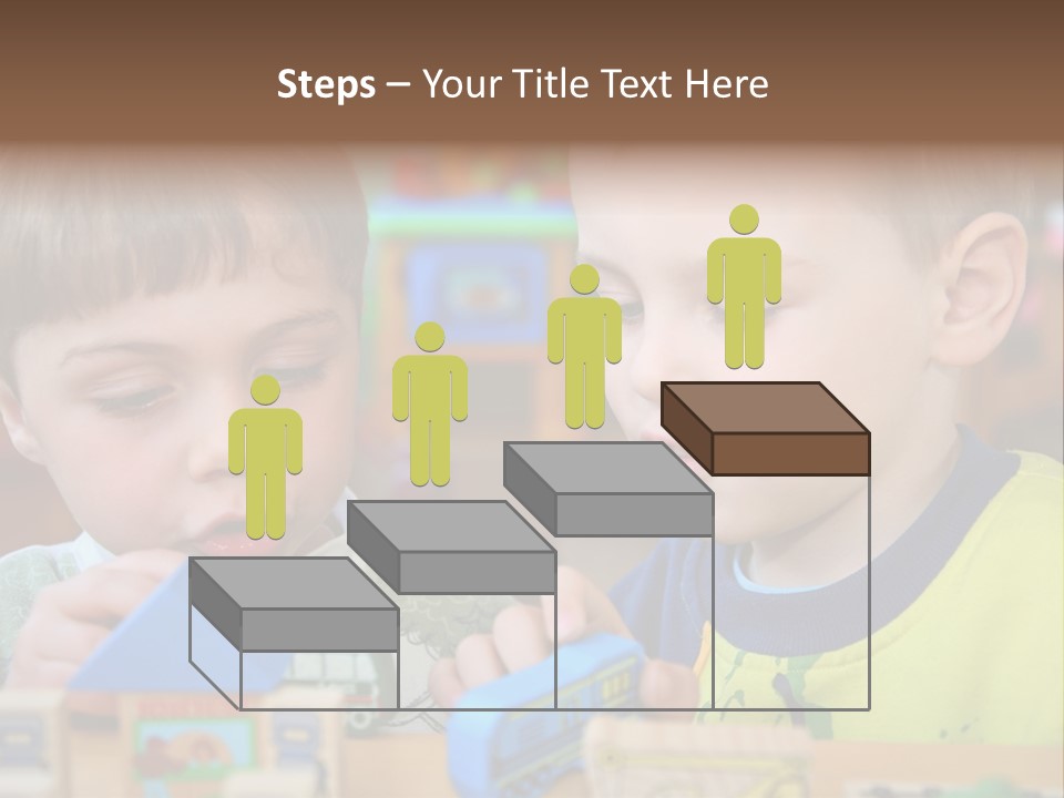 Children In Kindergarten PowerPoint Template