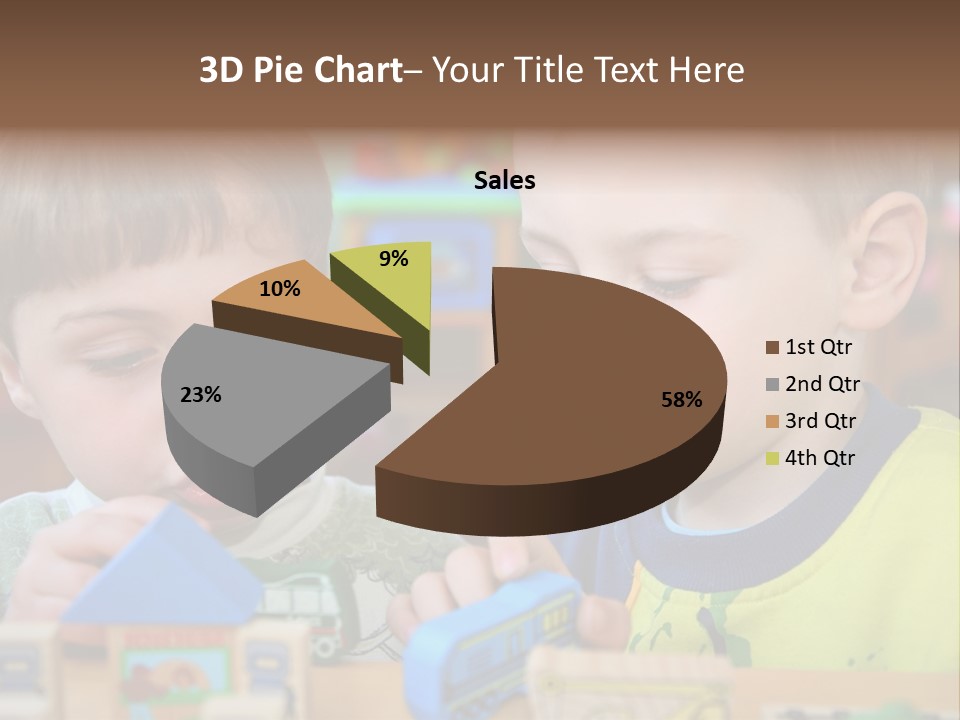 Children In Kindergarten PowerPoint Template