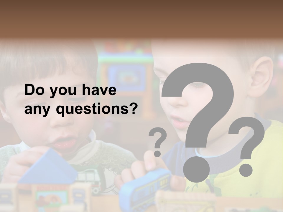 Children In Kindergarten PowerPoint Template