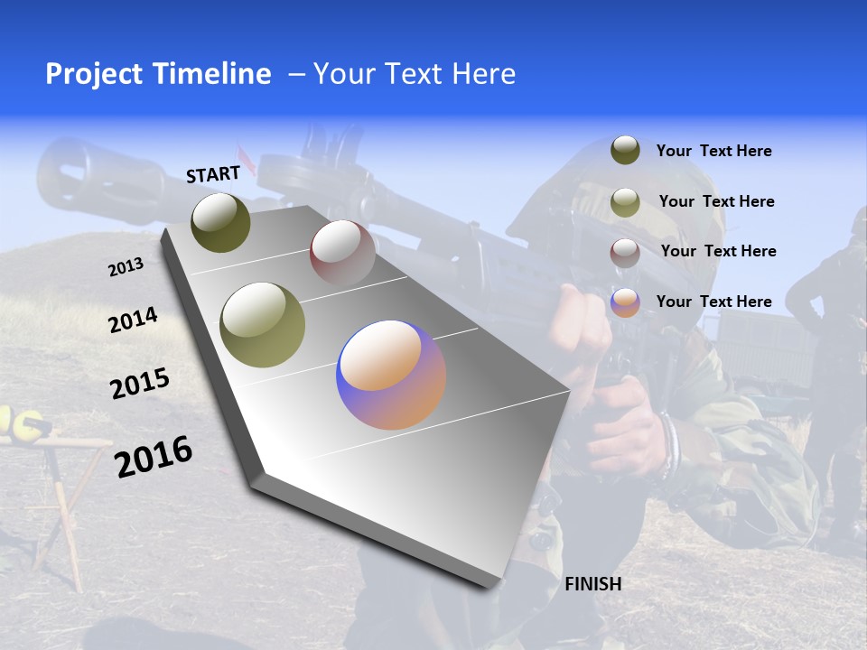 Real Camouflaged Soldier Aiming. PowerPoint Template