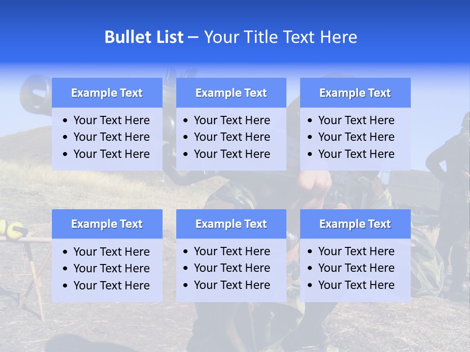 Real Camouflaged Soldier Aiming. PowerPoint Template
