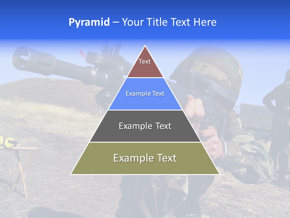 Real Camouflaged Soldier Aiming. PowerPoint Template