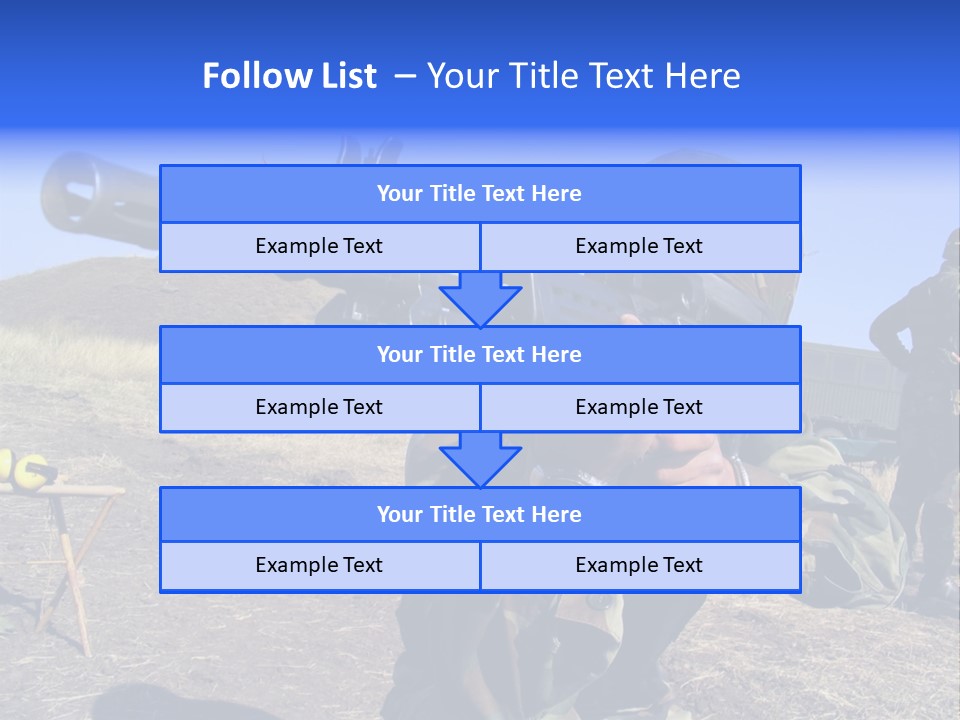 Real Camouflaged Soldier Aiming. PowerPoint Template