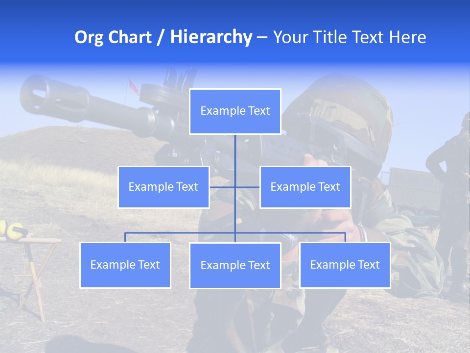 Real Camouflaged Soldier Aiming. PowerPoint Template