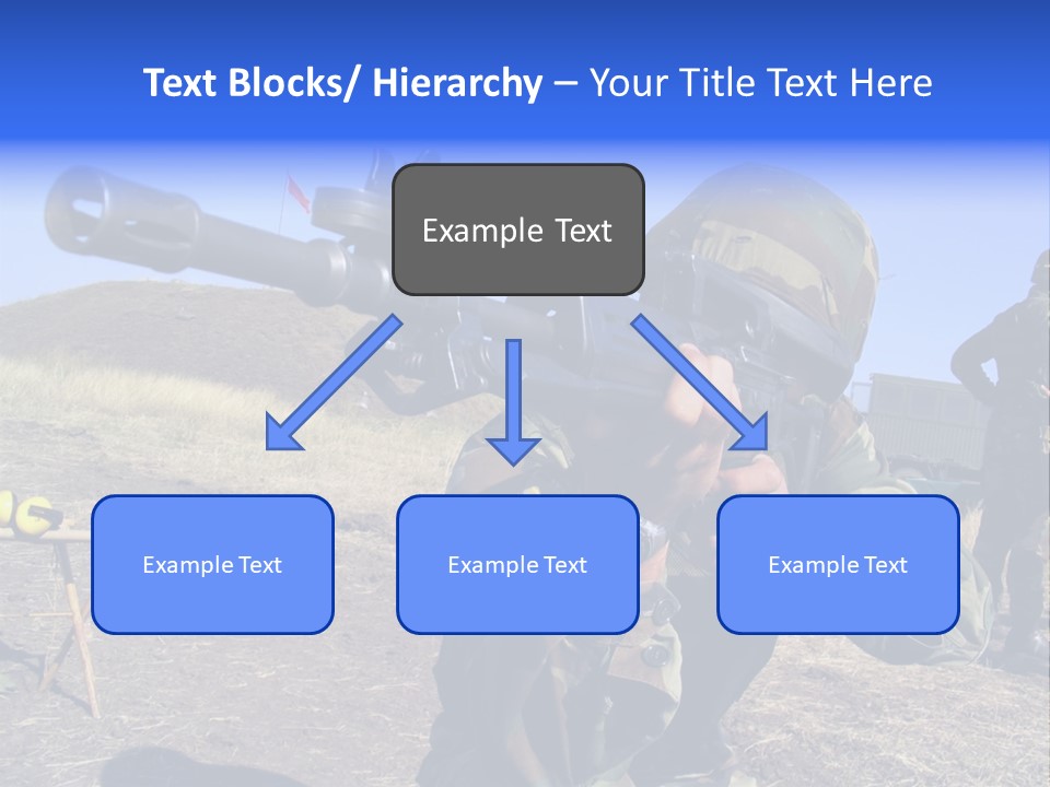 Real Camouflaged Soldier Aiming. PowerPoint Template