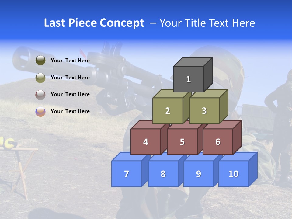 Real Camouflaged Soldier Aiming. PowerPoint Template