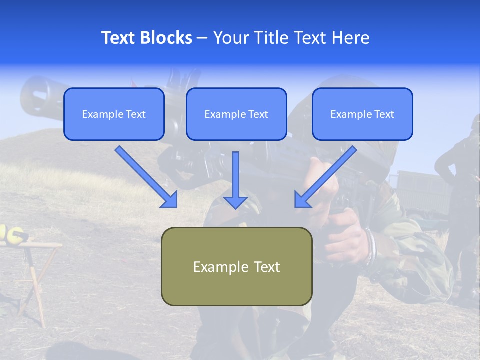 Real Camouflaged Soldier Aiming. PowerPoint Template