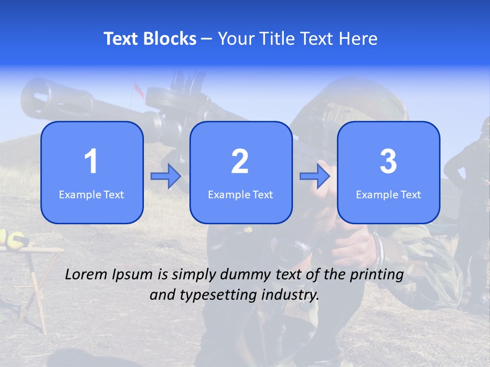 Real Camouflaged Soldier Aiming. PowerPoint Template