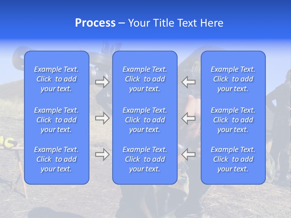 Real Camouflaged Soldier Aiming. PowerPoint Template