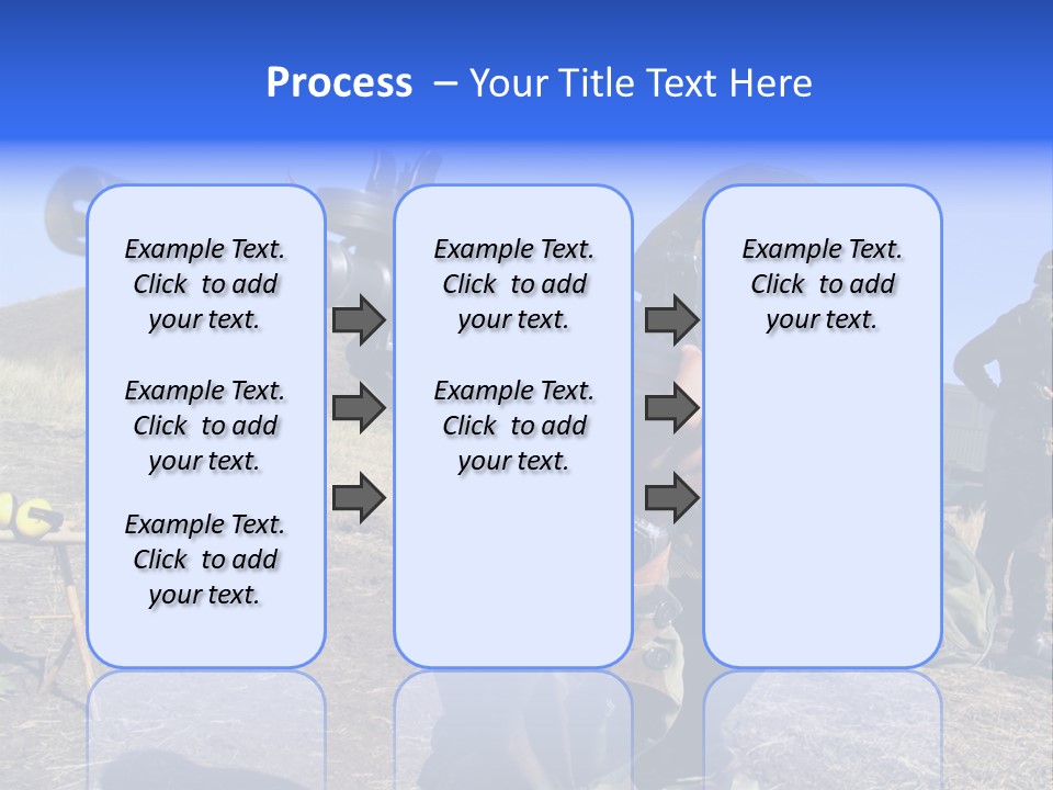 Real Camouflaged Soldier Aiming. PowerPoint Template