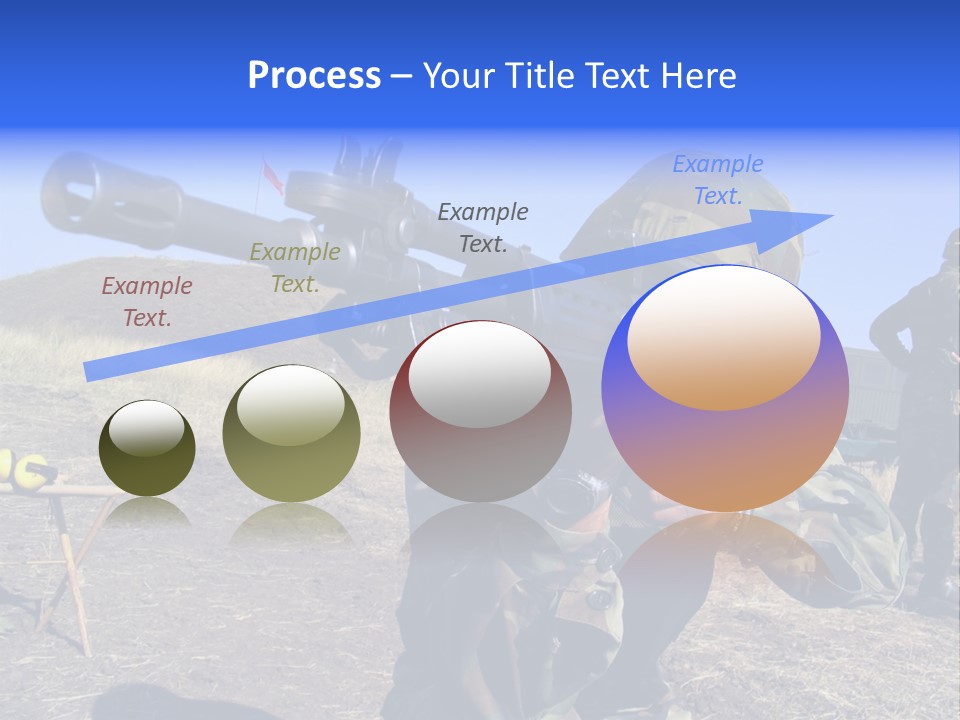 Real Camouflaged Soldier Aiming. PowerPoint Template