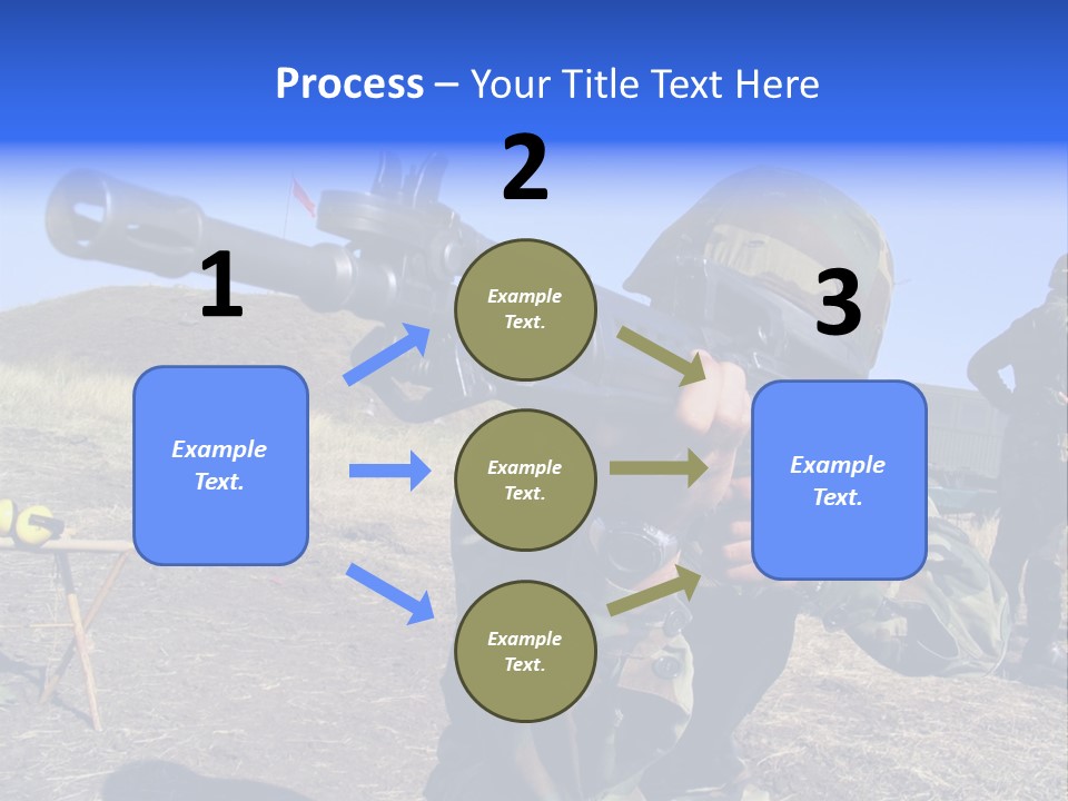 Real Camouflaged Soldier Aiming. PowerPoint Template