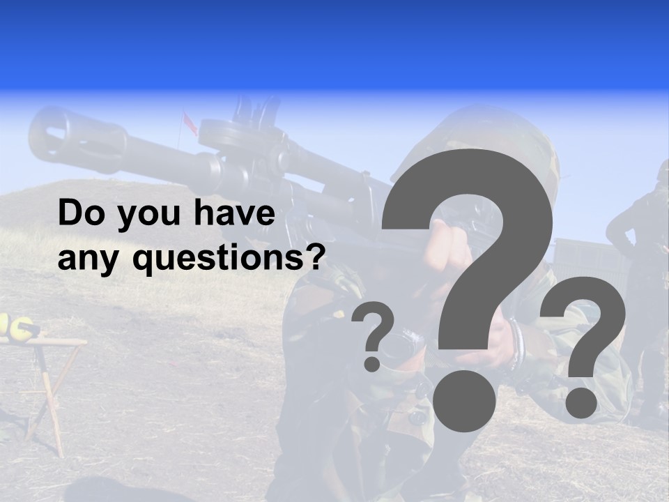 Real Camouflaged Soldier Aiming. PowerPoint Template