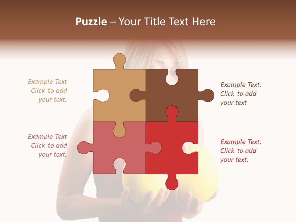 A Woman Considering A Breast Augmentation (Metaphor, Rather Astonished) PowerPoint Template