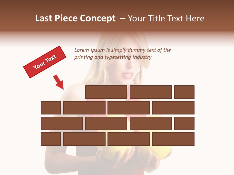 A Woman Considering A Breast Augmentation (Metaphor, Rather Astonished) PowerPoint Template