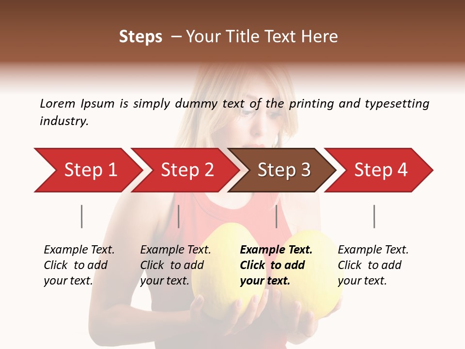 A Woman Considering A Breast Augmentation (Metaphor, Rather Astonished) PowerPoint Template