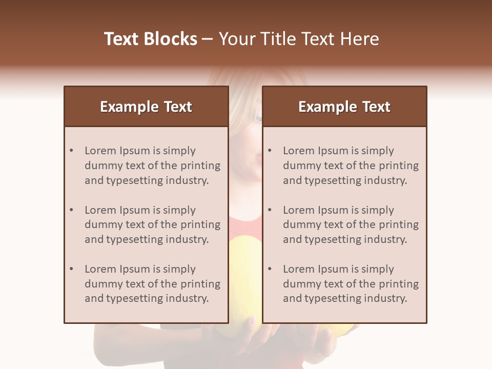 A Woman Considering A Breast Augmentation (Metaphor, Rather Astonished) PowerPoint Template