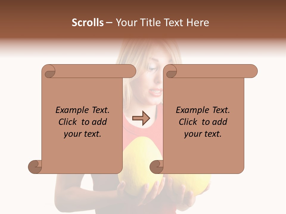 A Woman Considering A Breast Augmentation (Metaphor, Rather Astonished) PowerPoint Template