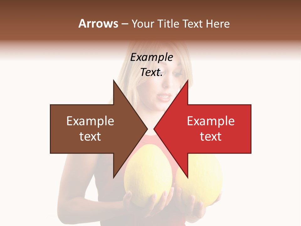 A Woman Considering A Breast Augmentation (Metaphor, Rather Astonished) PowerPoint Template