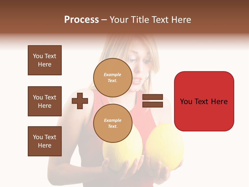 A Woman Considering A Breast Augmentation (Metaphor, Rather Astonished) PowerPoint Template