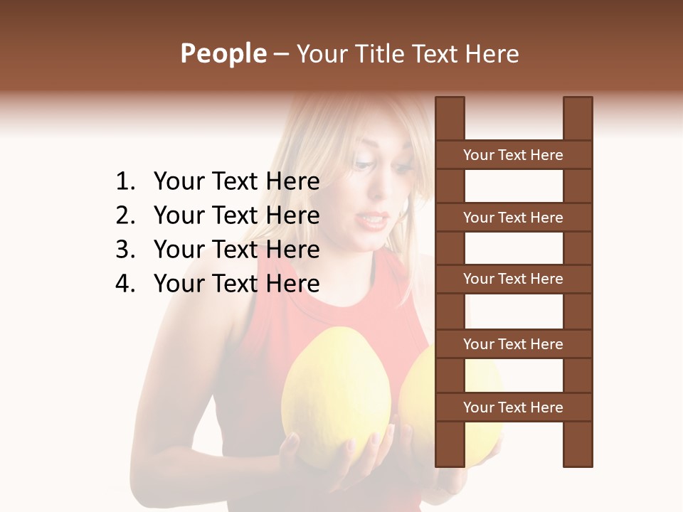 A Woman Considering A Breast Augmentation (Metaphor, Rather Astonished) PowerPoint Template