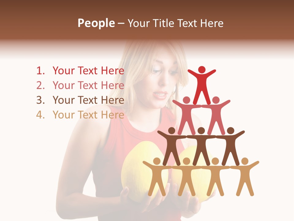 A Woman Considering A Breast Augmentation (Metaphor, Rather Astonished) PowerPoint Template