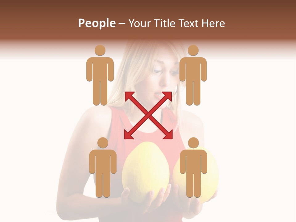 A Woman Considering A Breast Augmentation (Metaphor, Rather Astonished) PowerPoint Template