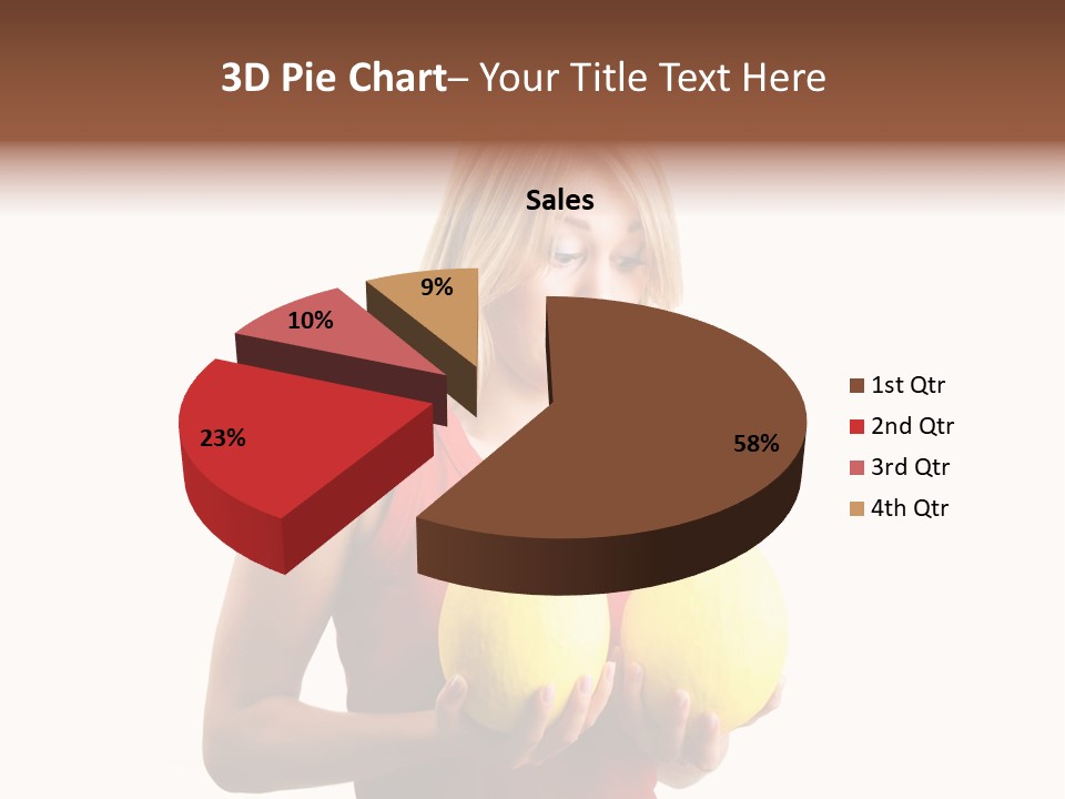 A Woman Considering A Breast Augmentation (Metaphor, Rather Astonished) PowerPoint Template