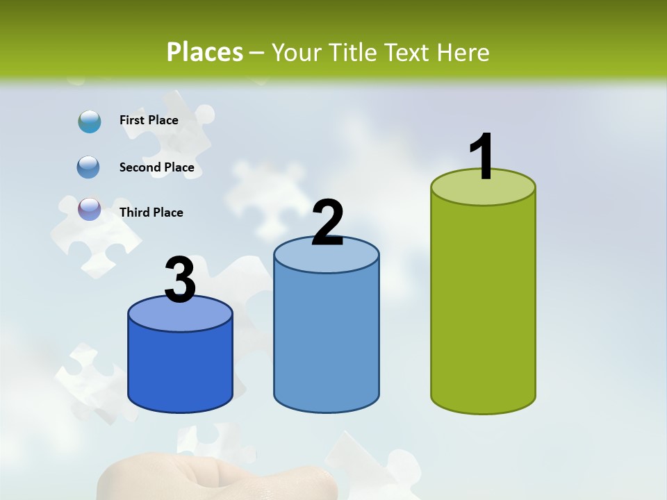 Concept With A Man Catching A Falling Puzzle Piece. PowerPoint Template