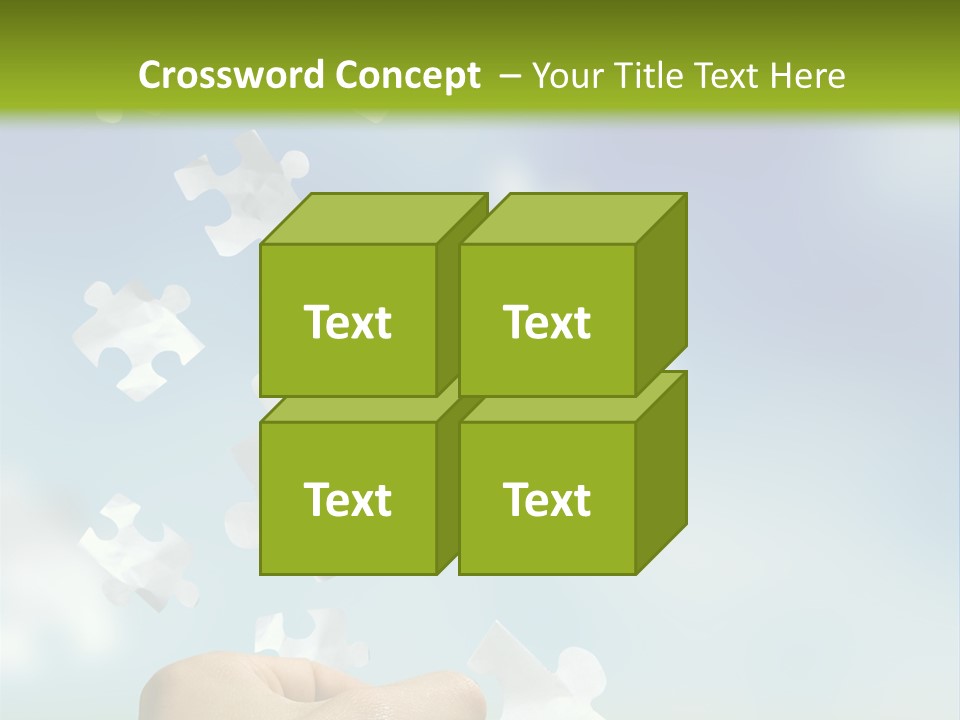 Concept With A Man Catching A Falling Puzzle Piece. PowerPoint Template