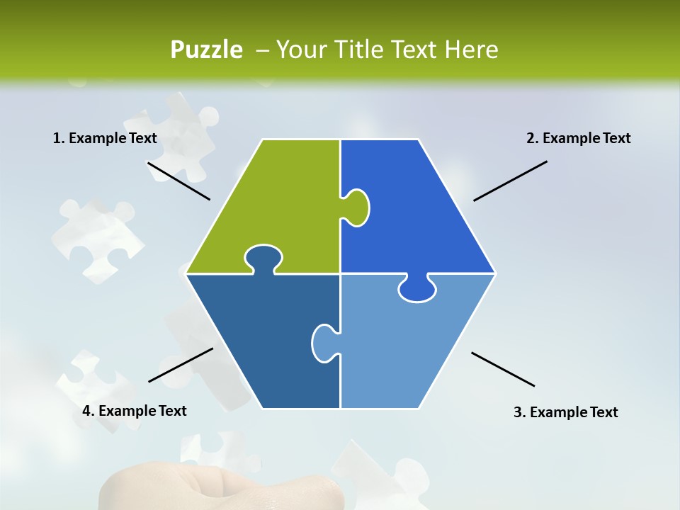 Concept With A Man Catching A Falling Puzzle Piece. PowerPoint Template