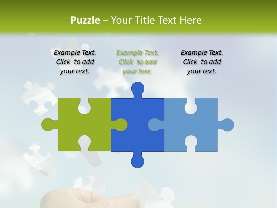 Concept With A Man Catching A Falling Puzzle Piece. PowerPoint Template