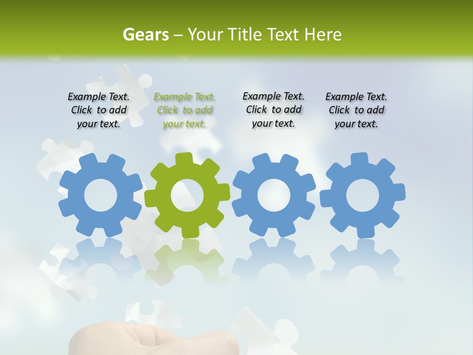 Concept With A Man Catching A Falling Puzzle Piece. PowerPoint Template