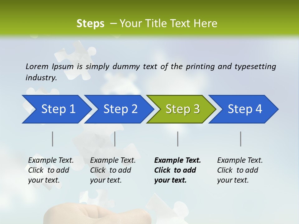 Concept With A Man Catching A Falling Puzzle Piece. PowerPoint Template