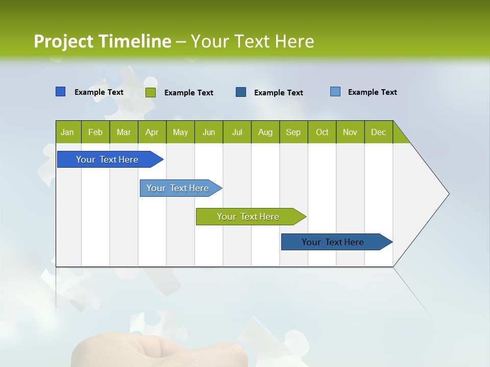 Concept With A Man Catching A Falling Puzzle Piece. PowerPoint Template