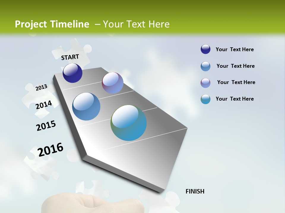 Concept With A Man Catching A Falling Puzzle Piece. PowerPoint Template
