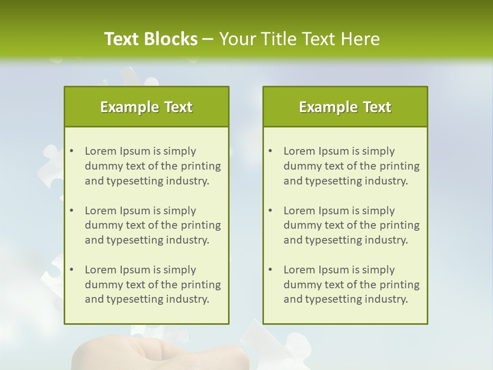 Concept With A Man Catching A Falling Puzzle Piece. PowerPoint Template